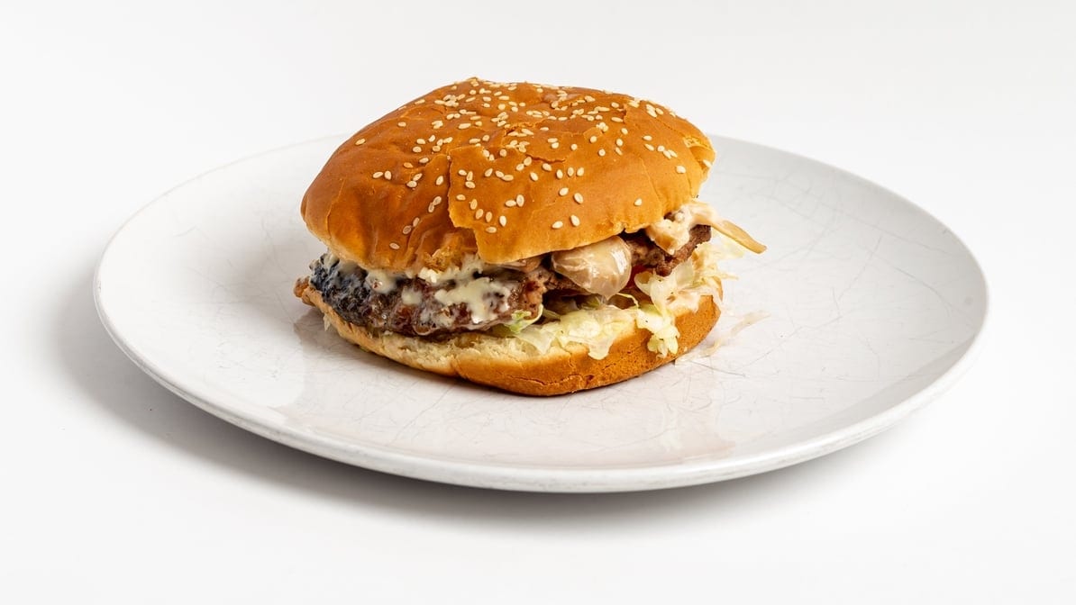 Mushroom Swiss Burger.