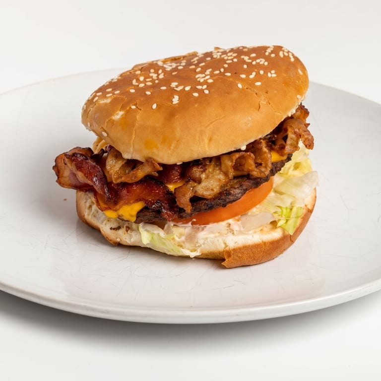 Indulge in Our Bacon Cheese Burger